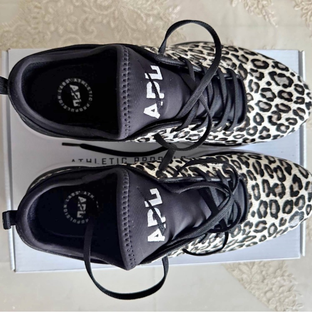 APL Men’s Black and White Leopard Athletic Shoes